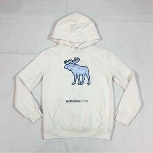 Abercrombie & Fitch Kids 9/10 Hoodie Pullover Sweatshirt L/S Big Moose Soft EUC
